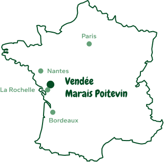 Carte Vendée Marais Poitevin en France
