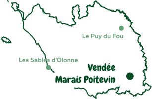 Carte Vendée Marais Poitevin en Vendée